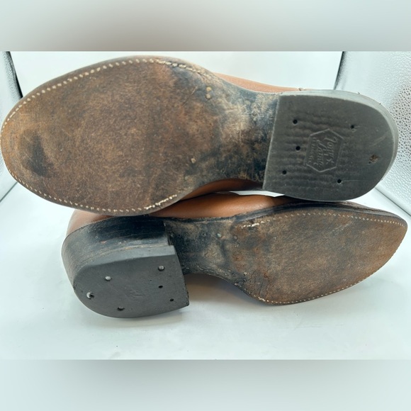 Vintage 90s Tony Lama 6210 Leather Cowboy Boots men’s 8.5 E Western Y2K - Picture 5 of 17